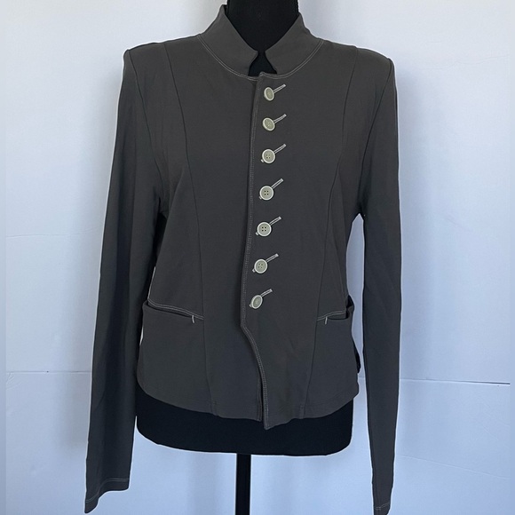 LURDES BERGADA Tailored Asymmetrical Viscose jacket - Picture 2 of 10